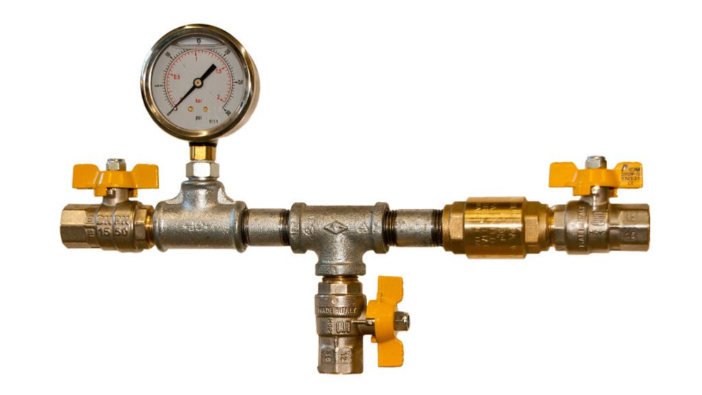 compressor test and drain device